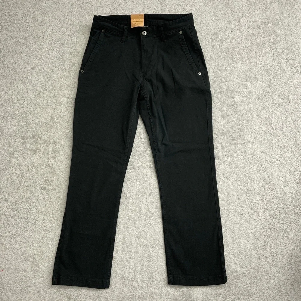 NEW Eddie Bauer Men's Size 38x29 Black Canvas Utility Pants Stretch Durable
